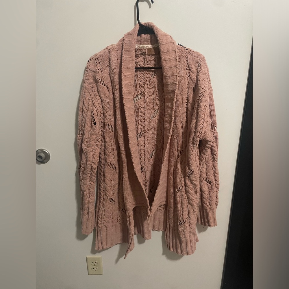 Pink cardigan